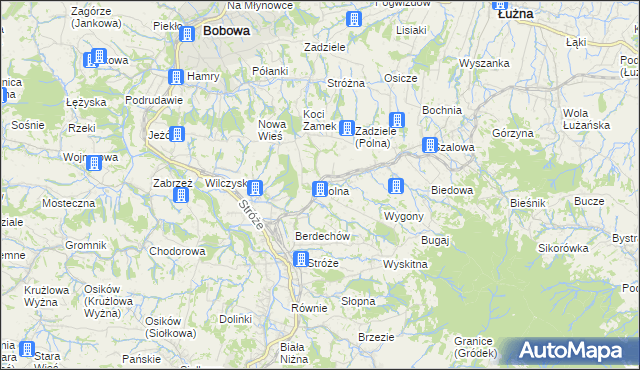 mapa Polna, Polna na mapie Targeo