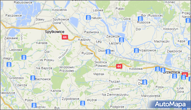 mapa Półwieś gmina Spytkowice, Półwieś gmina Spytkowice na mapie Targeo