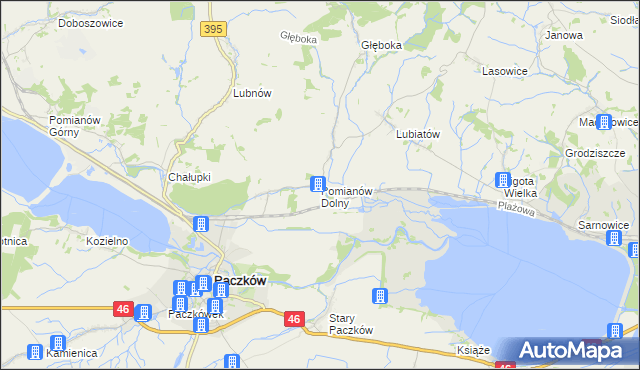 mapa Pomianów Dolny, Pomianów Dolny na mapie Targeo