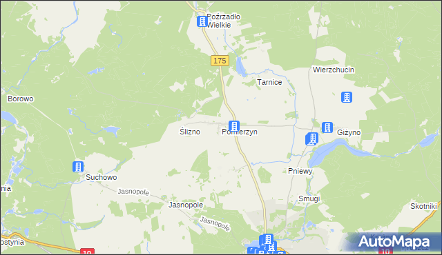 mapa Pomierzyn, Pomierzyn na mapie Targeo