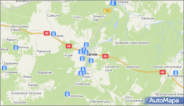 mapa Ponik gmina Janów, Ponik gmina Janów na mapie Targeo