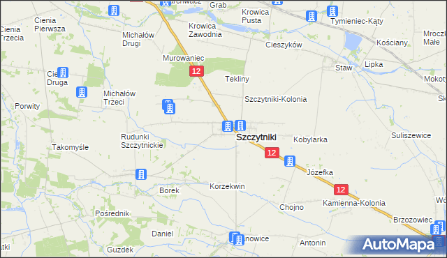 mapa Popów gmina Szczytniki, Popów gmina Szczytniki na mapie Targeo