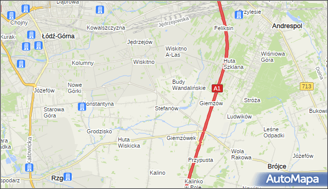 mapa Posada gmina Brójce, Posada gmina Brójce na mapie Targeo
