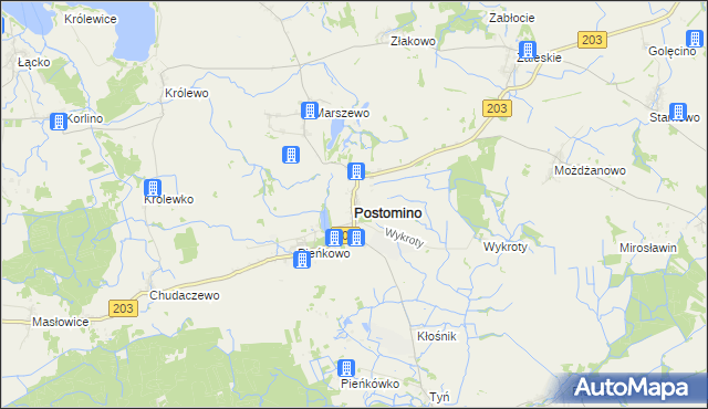 mapa Postomino, Postomino na mapie Targeo