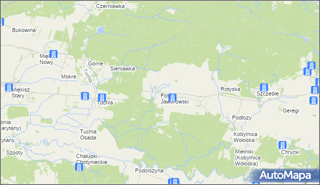 mapa Potok Jaworowski, Potok Jaworowski na mapie Targeo