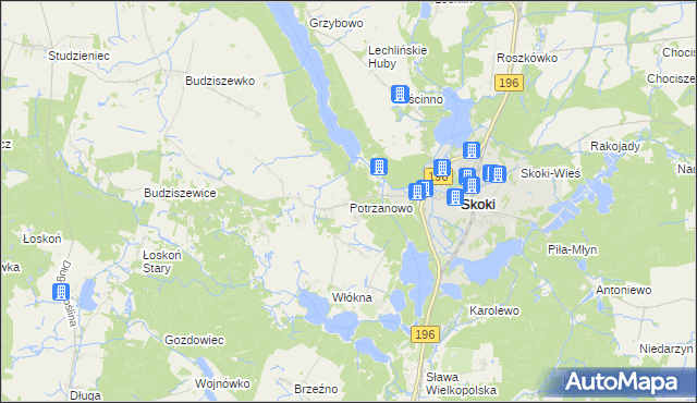 mapa Potrzanowo, Potrzanowo na mapie Targeo