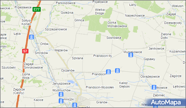 mapa Prandocin-Iły, Prandocin-Iły na mapie Targeo