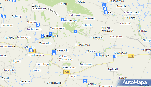 mapa Probołowice, Probołowice na mapie Targeo