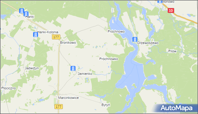 mapa Próchnówko, Próchnówko na mapie Targeo
