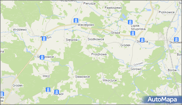 mapa Proszkowa, Proszkowa na mapie Targeo