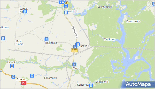 mapa Pruszcz gmina Gostycyn, Pruszcz gmina Gostycyn na mapie Targeo