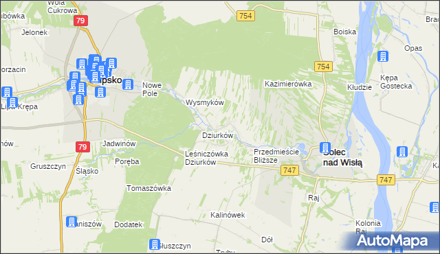 mapa Przedmieście Dalsze, Przedmieście Dalsze na mapie Targeo