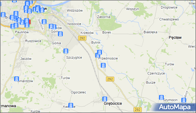 mapa Przedmoście gmina Głogów, Przedmoście gmina Głogów na mapie Targeo