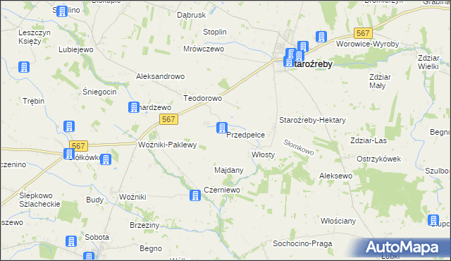 mapa Przedpełce, Przedpełce na mapie Targeo