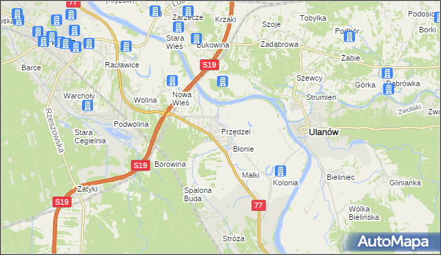 mapa Przędzel, Przędzel na mapie Targeo