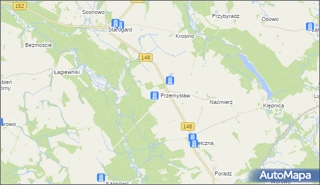 mapa Przemysław gmina Resko, Przemysław gmina Resko na mapie Targeo