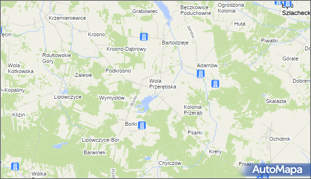 mapa Przerąb, Przerąb na mapie Targeo