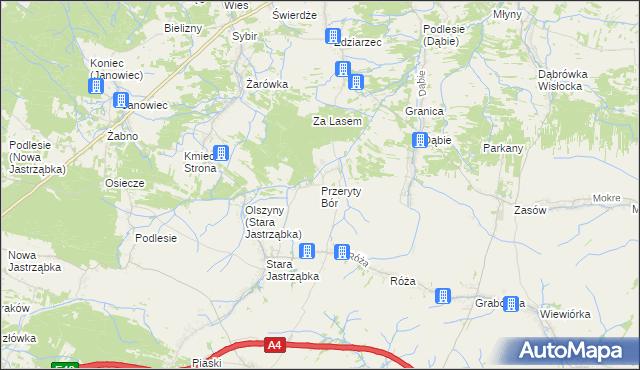 mapa Przeryty Bór, Przeryty Bór na mapie Targeo