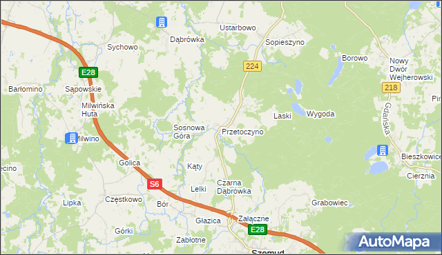 mapa Przetoczyno, Przetoczyno na mapie Targeo