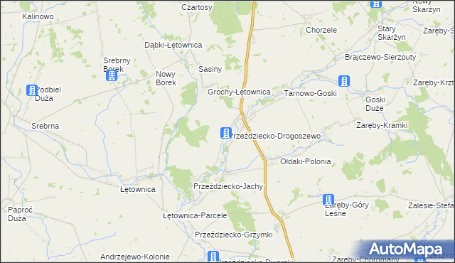 mapa Przeździecko-Drogoszewo, Przeździecko-Drogoszewo na mapie Targeo