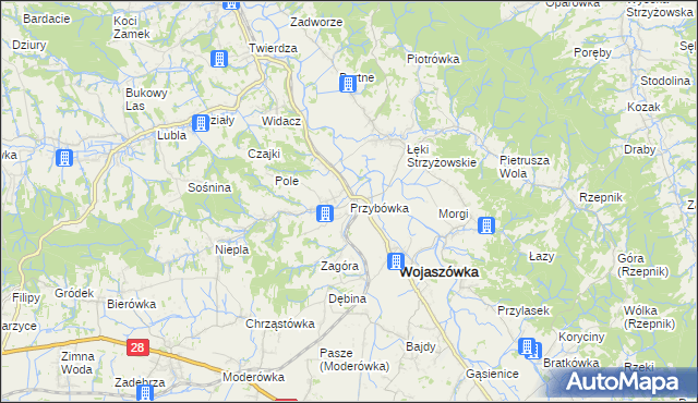 mapa Przybówka, Przybówka na mapie Targeo