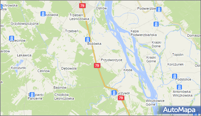 mapa Przydworzyce, Przydworzyce na mapie Targeo
