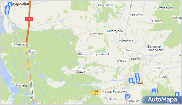 mapa Przygodziczki, Przygodziczki na mapie Targeo