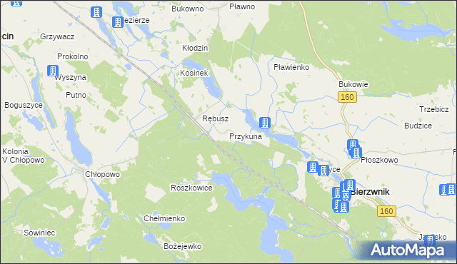 mapa Przykuna, Przykuna na mapie Targeo
