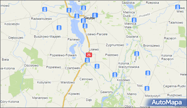 mapa Przyłubie gmina Skulsk, Przyłubie gmina Skulsk na mapie Targeo
