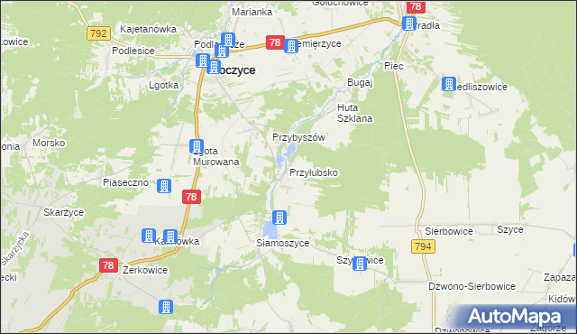 mapa Przyłubsko, Przyłubsko na mapie Targeo
