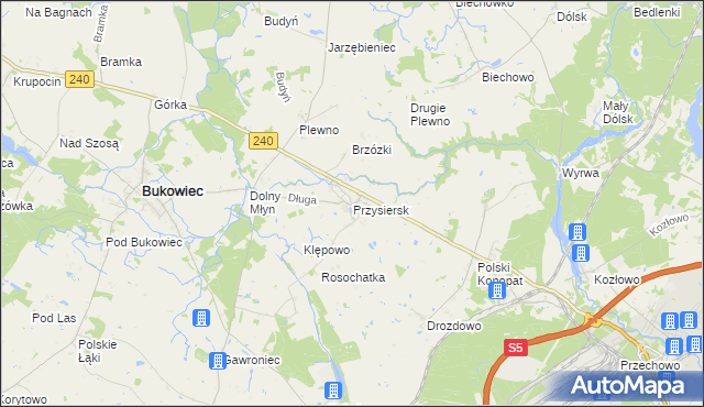 mapa Przysiersk, Przysiersk na mapie Targeo