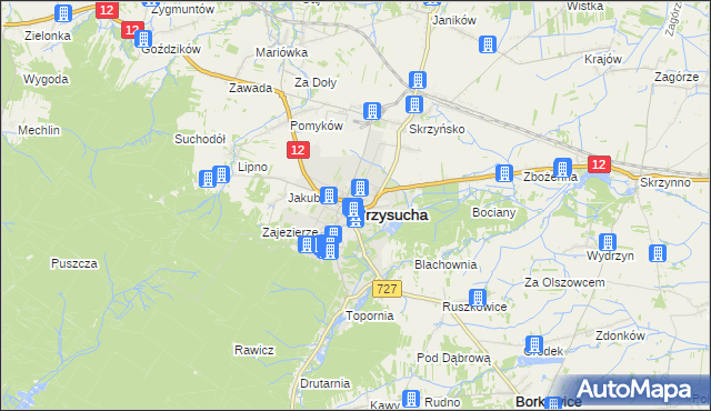 mapa Przysucha, Przysucha na mapie Targeo