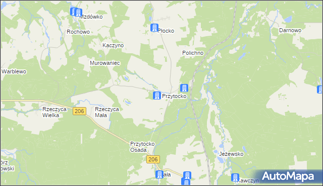 mapa Przytocko, Przytocko na mapie Targeo