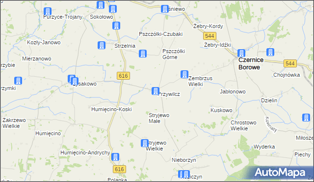mapa Przywilcz, Przywilcz na mapie Targeo