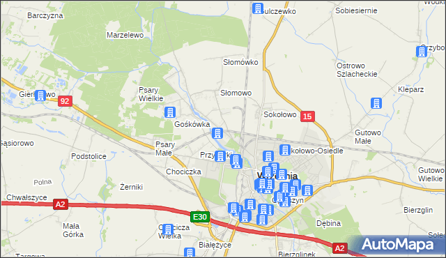mapa Psary Polskie, Psary Polskie na mapie Targeo