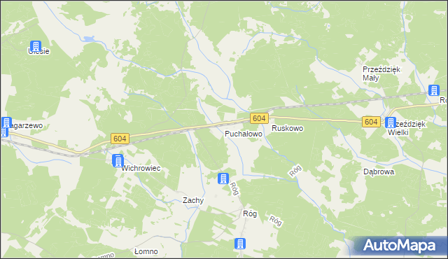 mapa Puchałowo, Puchałowo na mapie Targeo