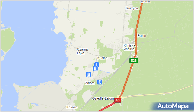 mapa Pucice, Pucice na mapie Targeo