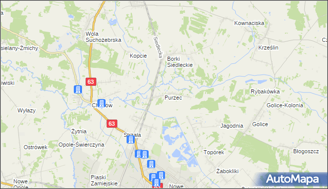 mapa Purzec, Purzec na mapie Targeo