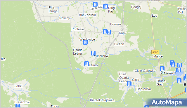 mapa Puszczew, Puszczew na mapie Targeo