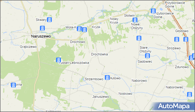 mapa Rąbież gmina Naruszewo, Rąbież gmina Naruszewo na mapie Targeo