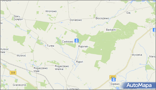 mapa Rąbinek, Rąbinek na mapie Targeo