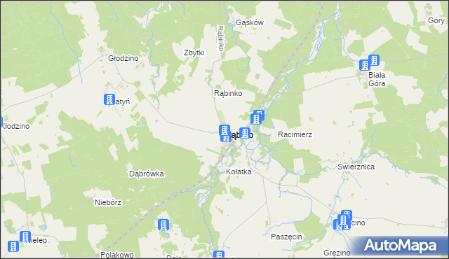 mapa Rąbino, Rąbino na mapie Targeo