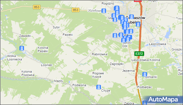 mapa Rabinówka, Rabinówka na mapie Targeo