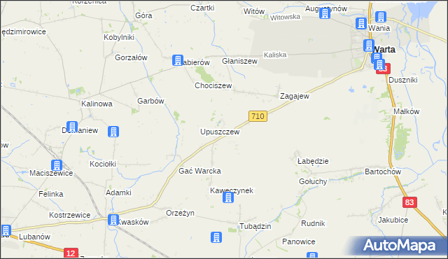 mapa Raczków, Raczków na mapie Targeo