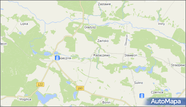 mapa Radaczewo, Radaczewo na mapie Targeo