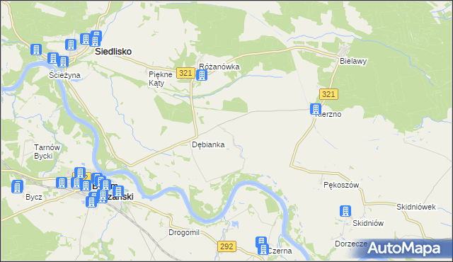 mapa Radocin, Radocin na mapie Targeo