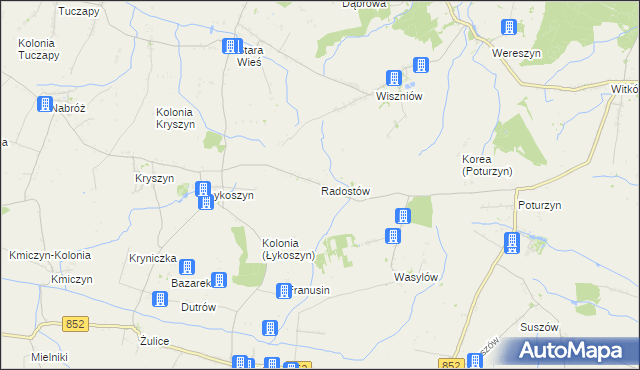 mapa Radostów gmina Mircze, Radostów gmina Mircze na mapie Targeo