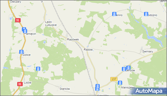 mapa Radów, Radów na mapie Targeo