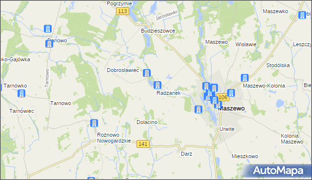 mapa Radzanek, Radzanek na mapie Targeo