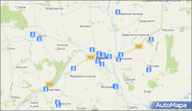 mapa Radziłów, Radziłów na mapie Targeo